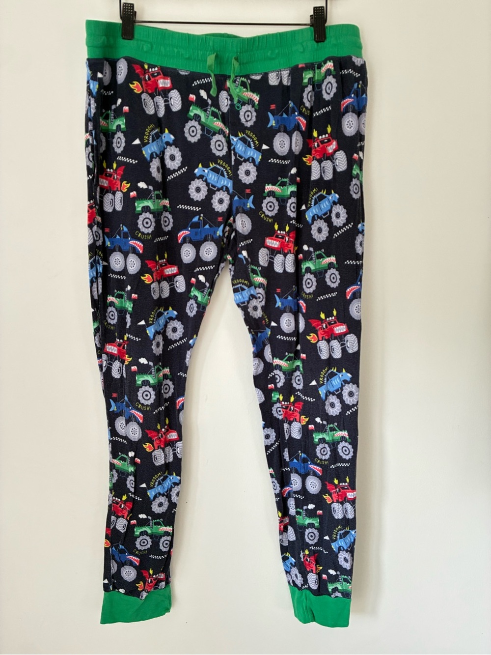 Little Sleepies Pajama Pants Womens Large Monster Truck Madness Bamboo Jogger
